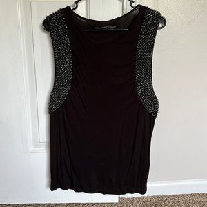 Black sequin All Saints tank